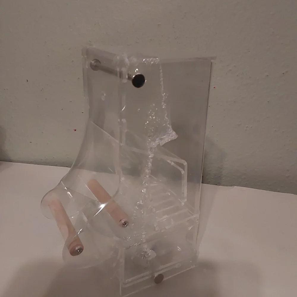 Transparent food container cage no mess automatic bird feeder (111)